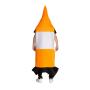 Verkeerskegel kostuum traffic cone verkleedpak volwassenen fluo oranje foute party darts carnaval