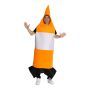 Verkeerskegel kostuum traffic cone verkleedpak volwassenen fluo oranje foute party darts carnaval