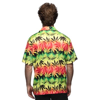Shirt safari rasta weed foute party kamping kitsch tropical hawaï. maat XL