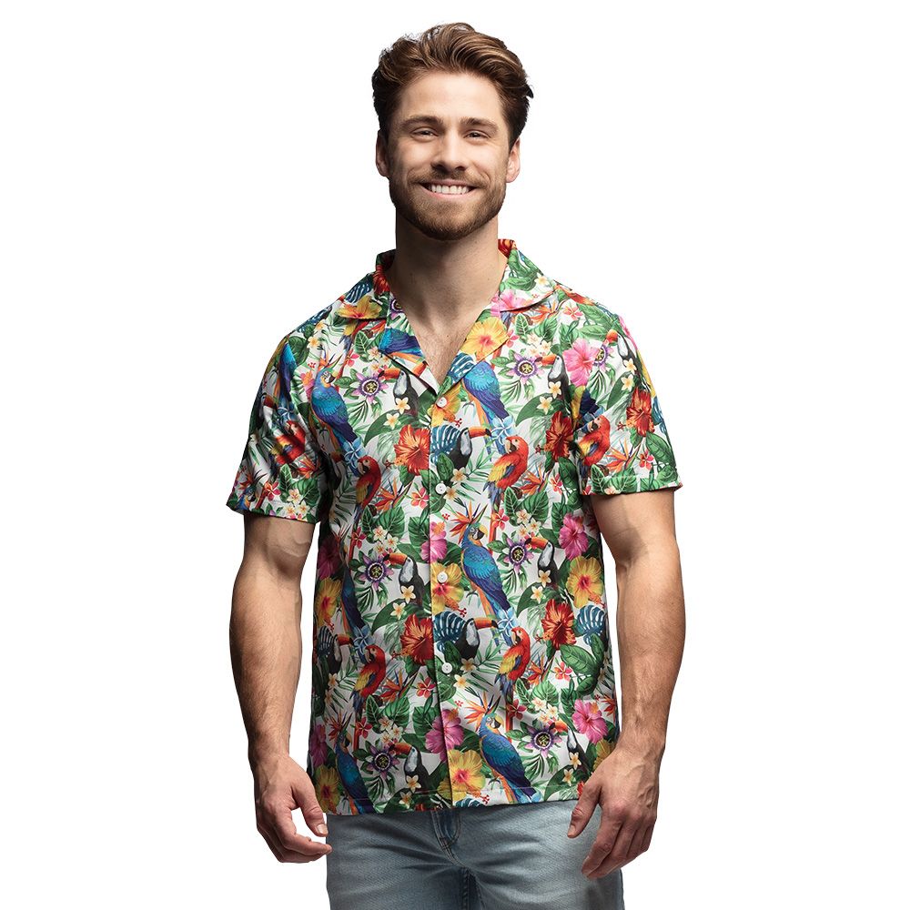 Shirt tropical Hawaï maat XXL hemd foute party kamping kitsch