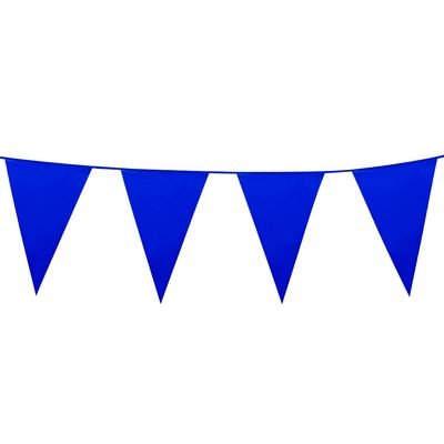 Reuzenvlaggenlijn blauw PE 10 meter ( 45 x 30 cm ) Zaalversiering