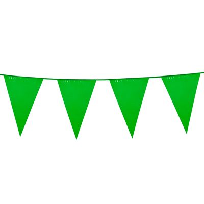 Reuzenvlaggenlijn groen PE 10 meter ( 45 x 30 cm ) Zaalversiering St.Patricks day