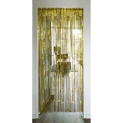 Foliegordijn Metallic goud deurgordijn achterwand voor foto's 200 x 100 cm versiering