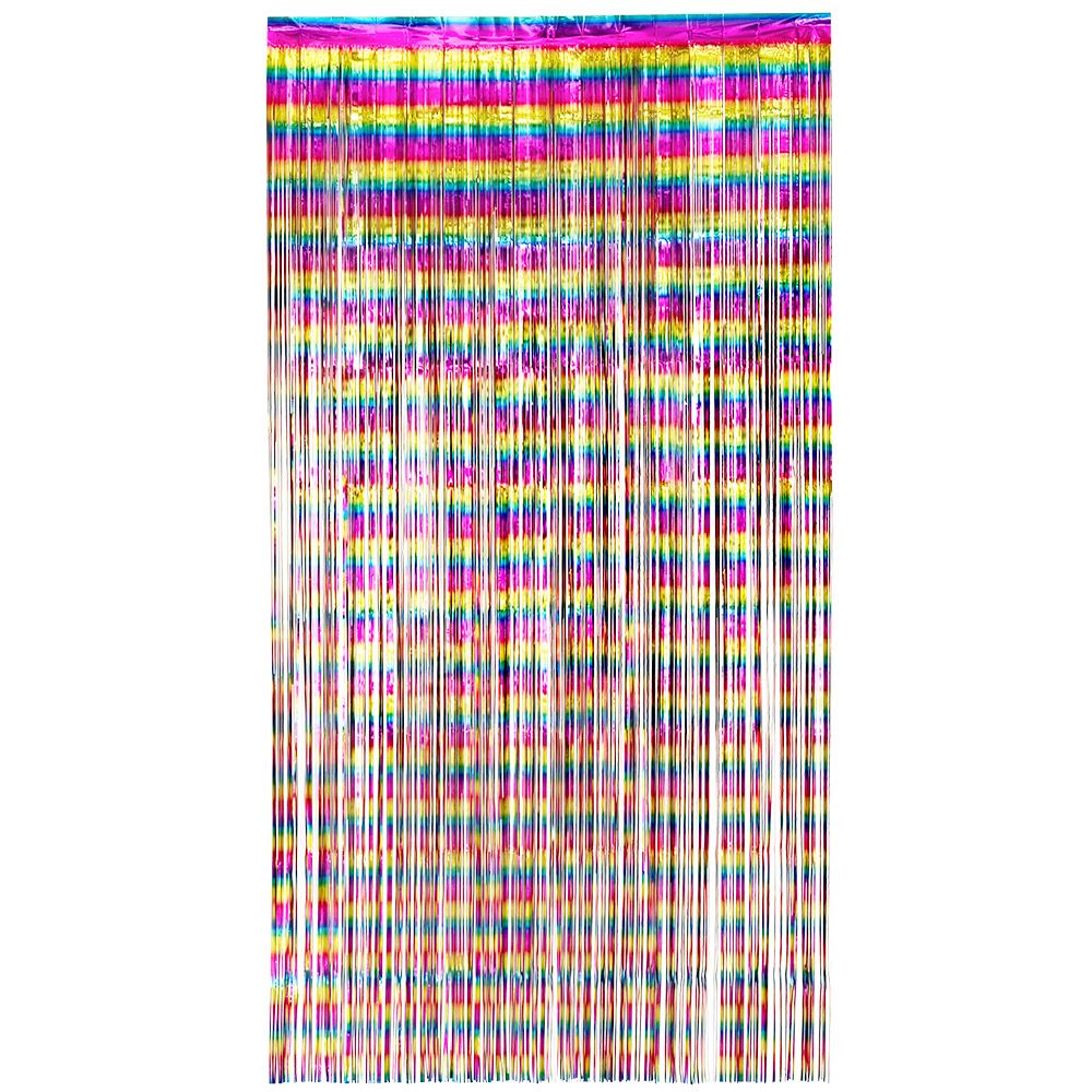 Foliegordijn Metallic multikleur 2 x 1 meter Foliegordijn Metallic multikleur 2 x 1 meter