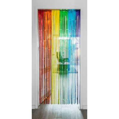 Foliegordijn Metalic regenboog 2 x 1 meter