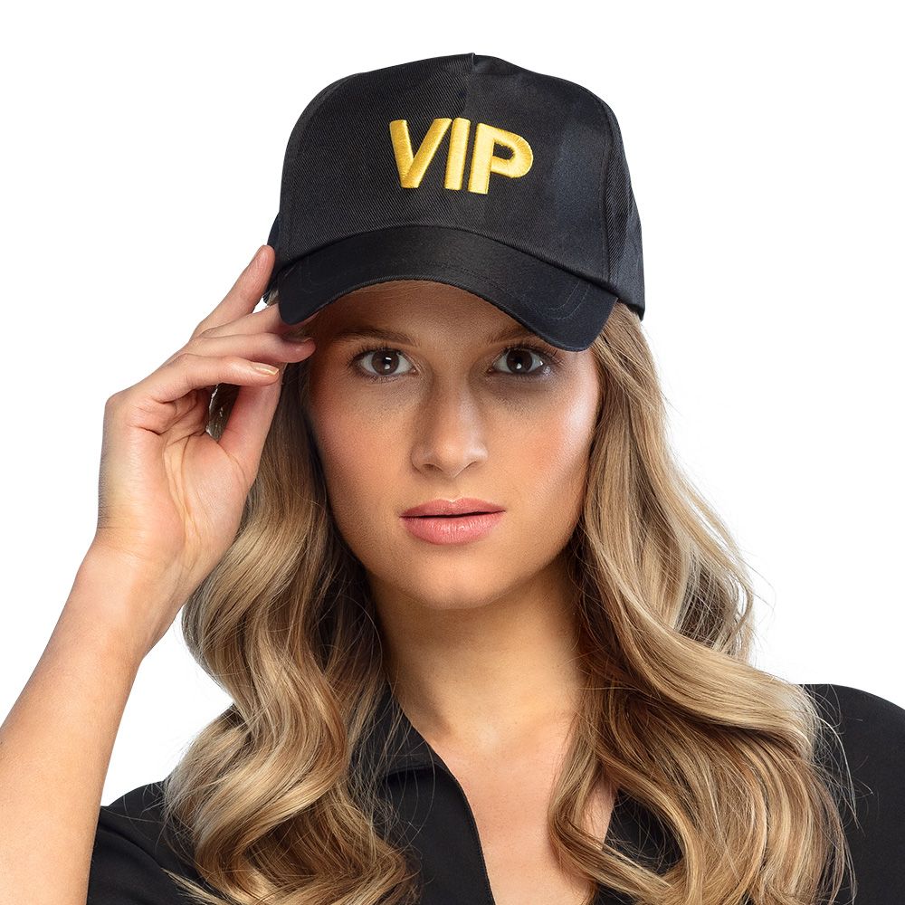 Pet VIP zwart gouden letters 'VIP' Pet VIP zwart gouden letters 'VIP'