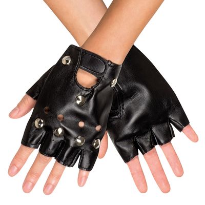 Hansdchoenen studs biker rock punk marginaal leatherlook