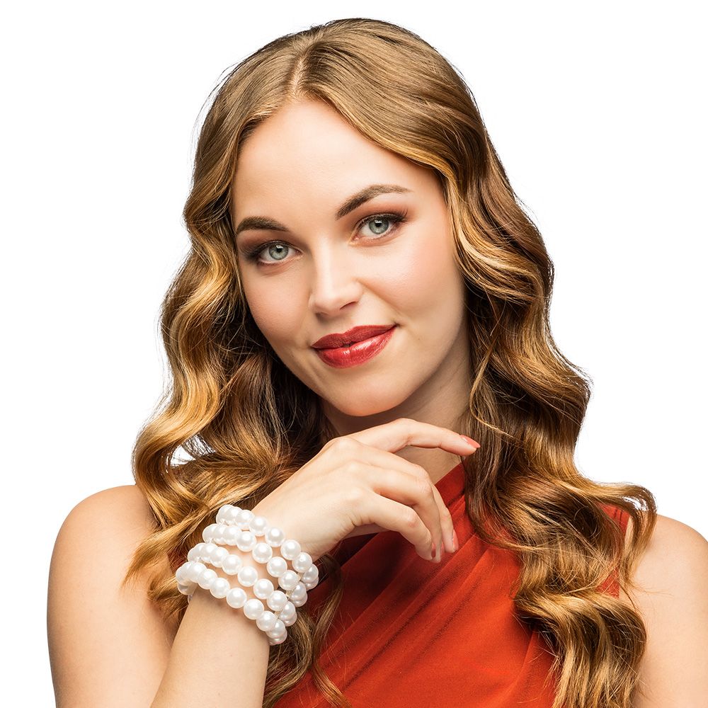 Armband parels wit voor Charleston roaring twenties maffia peaky blinders Armband parels wit voor Charleston roaring twenties maffia peaky blinders