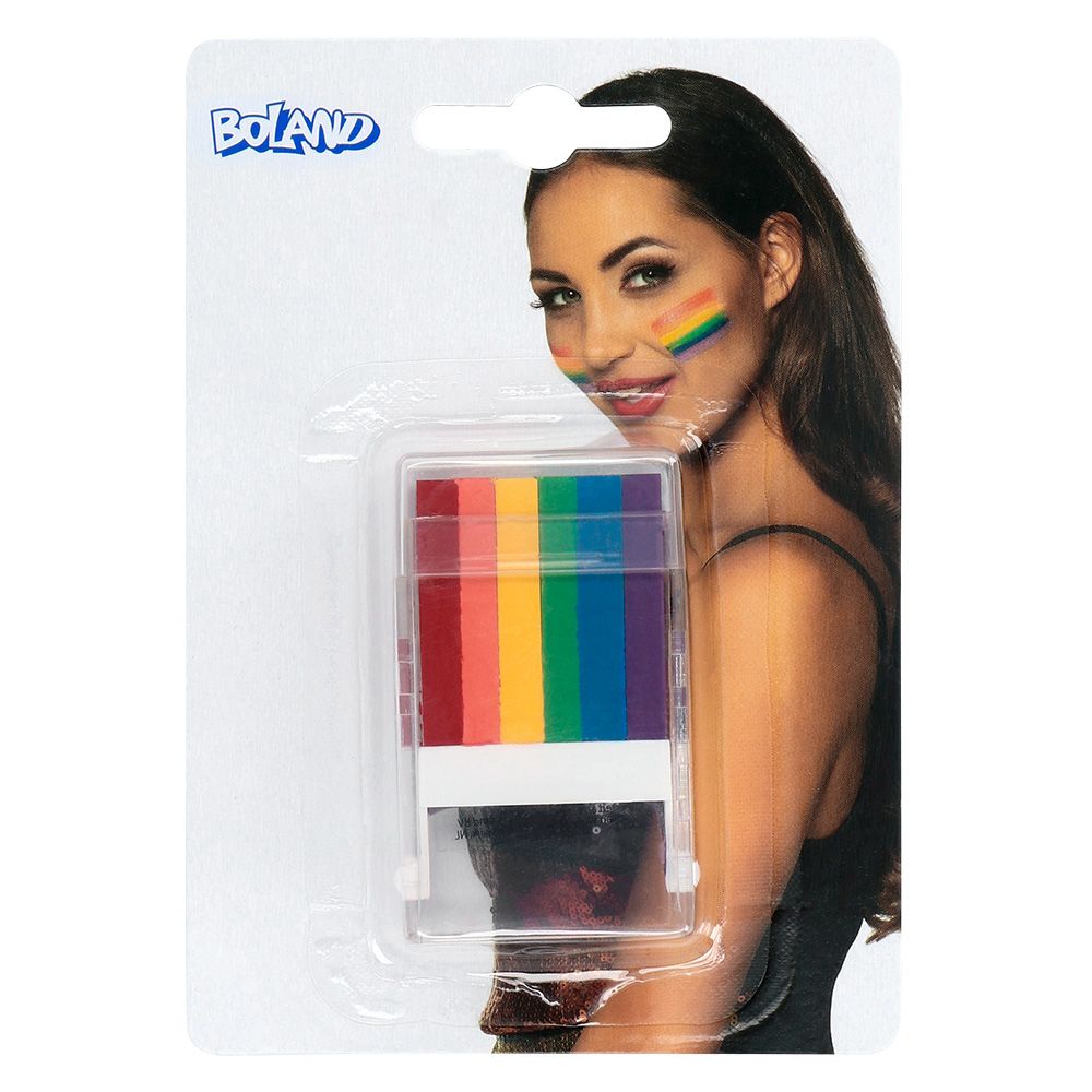 Schmink regenboog schminkstift 6-in-1 love parade unicorn carnaval festival Schmink regenboog schminkstift 6-in-1 love parade unicorn carnaval festival