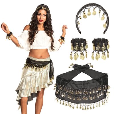 Set Belly dance zwart buikdanseres oosters Jasmine Disney Set Belly dance zwart buikdanseres oosters Jasmine Disney