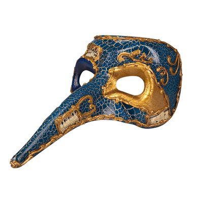 Venetiaans masker mannen heren blauw Heel mooie uitvoering en stevig !