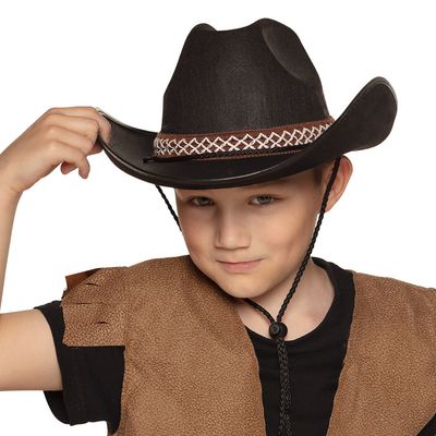 Cowboyhoed kind zwart vanaf 8 jaar Western Cowboyhoed kind zwart vanaf 8 jaar Western