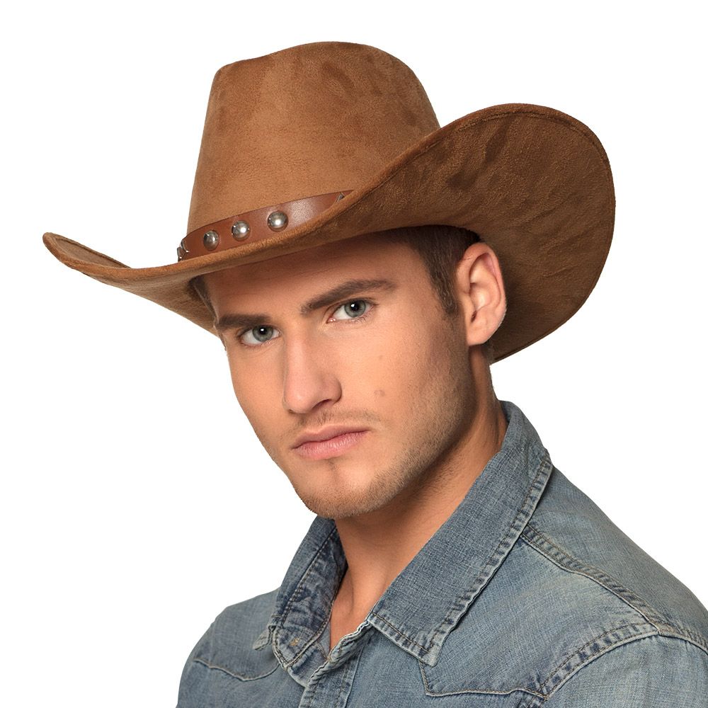 Cowboyhoed Nebraska suède look bruin