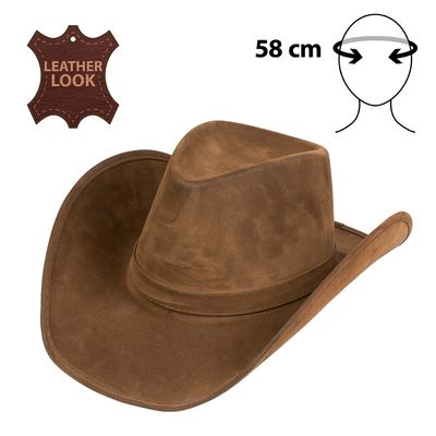 Hoed Cowboy bruin Wyoming cowboyhoed