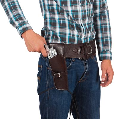 Holster Cowboy far west coutry & western cowboyholster volwassenen bruin Holster Cowboy far west coutry & western cowboyholster volwassenen bruin
