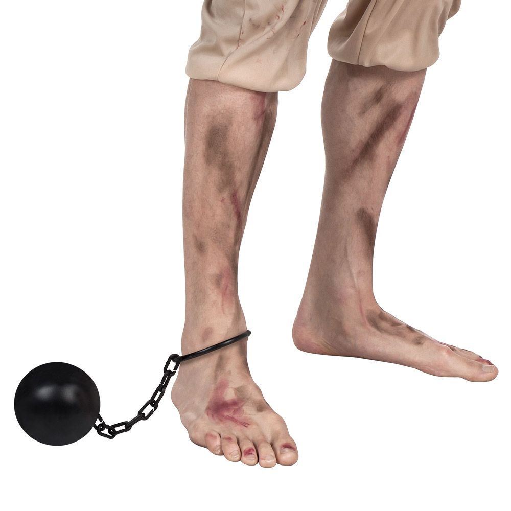 Gevangenisbol boef gevangene politie bal met ketting halloween crimineel The Daltons Gevangenisbol boef gevangene politie bal met ketting halloween crimineel The Daltons