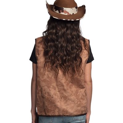 Cowboy gilet vestje bruin dames Country &amp; western maat M