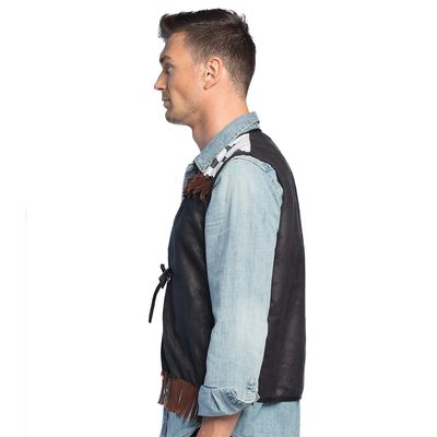 Cowboy gilet vestje zwart Country &amp; western maat L/XL