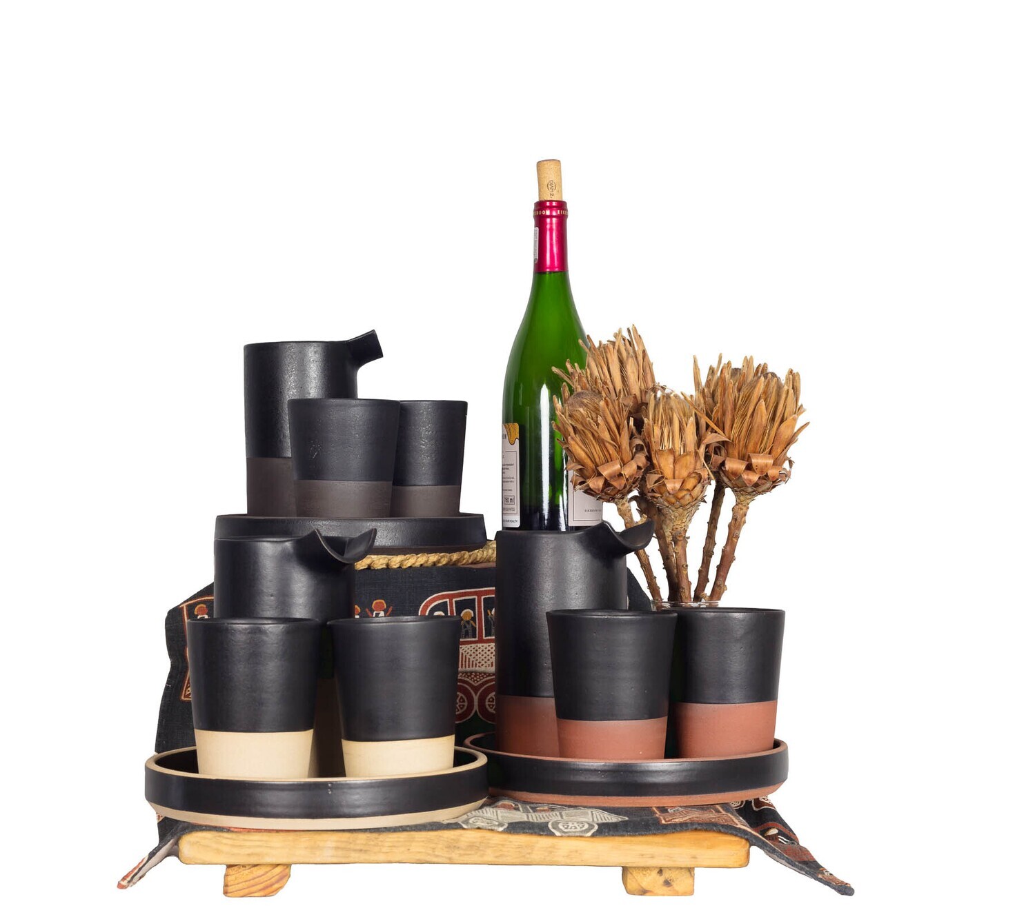 Drinks - Wine/Water Glasses ( 2 x Glasses + Tray & Lg Jug)