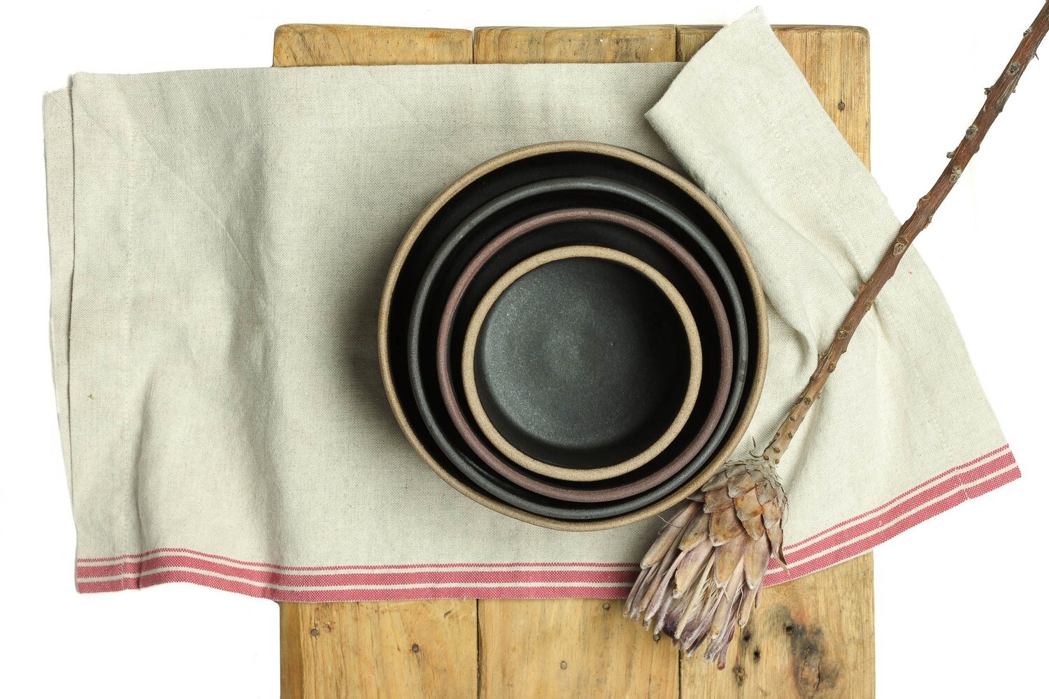 Bowls (4) - Cut Out Handles
