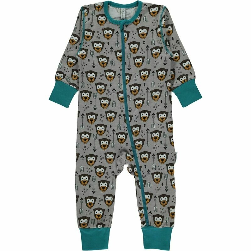 Maxomorra Rompersuit Zip LS Monkey *SALE*