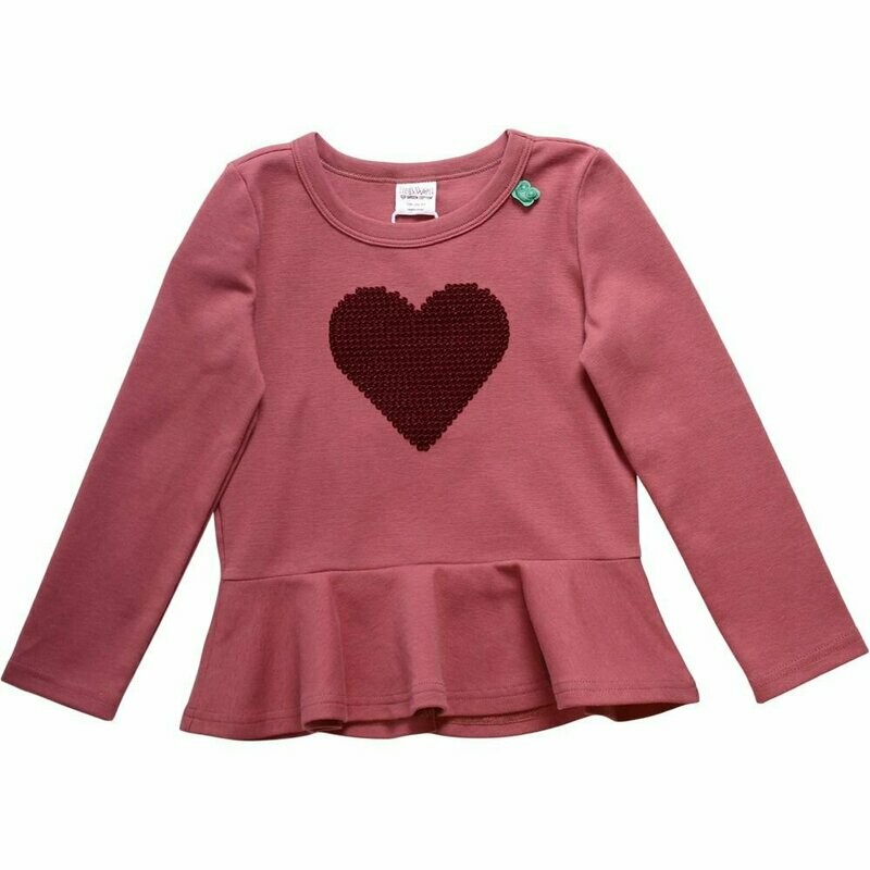 Green Cotton Fred's World Pullover Herz Dark Rose