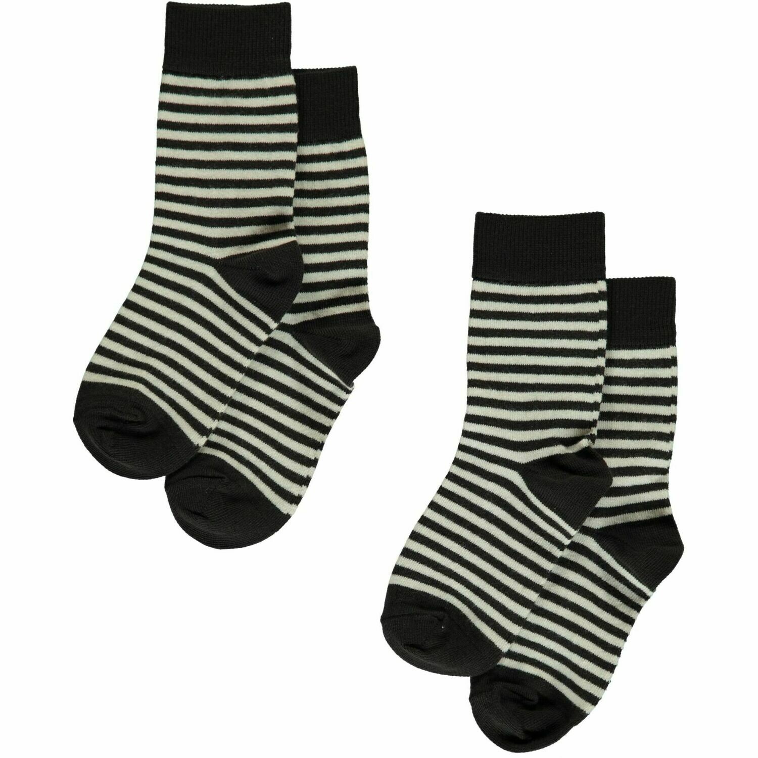 Maxomorra Socks 2-pack Stripes Black *SALE*