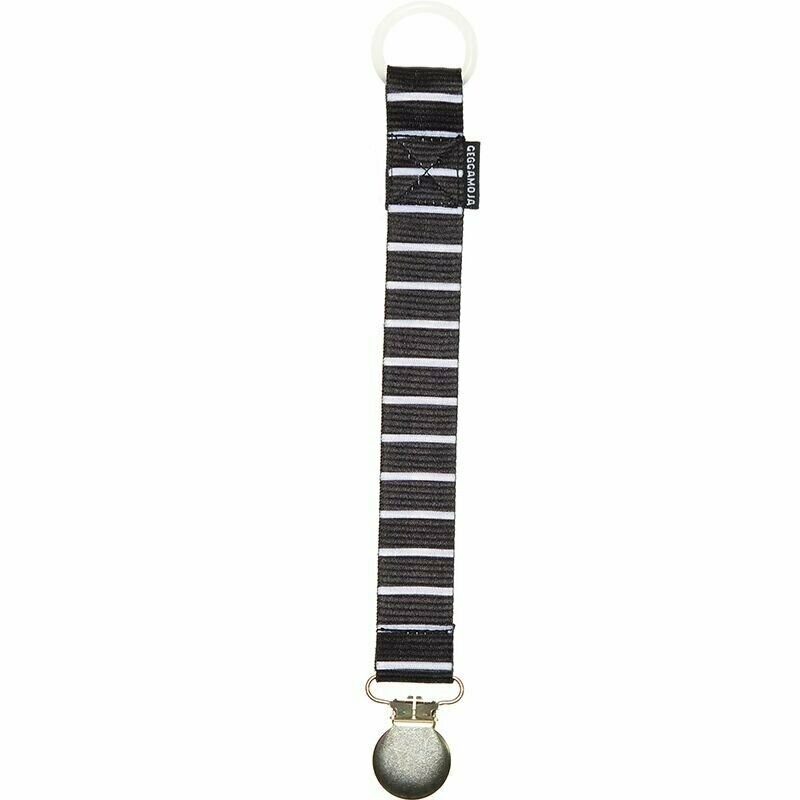 Geggamoja Pacifier holder / Nuggihalter Black/White