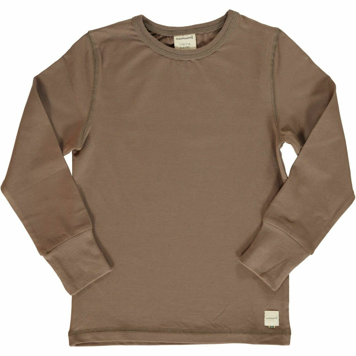 Maxomorra Shirt LS Solid Mole