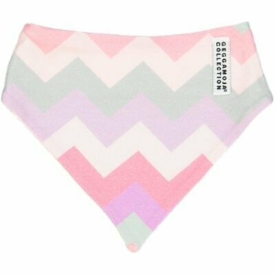 Geggamoja Dribble Scarf Zick Zack pink