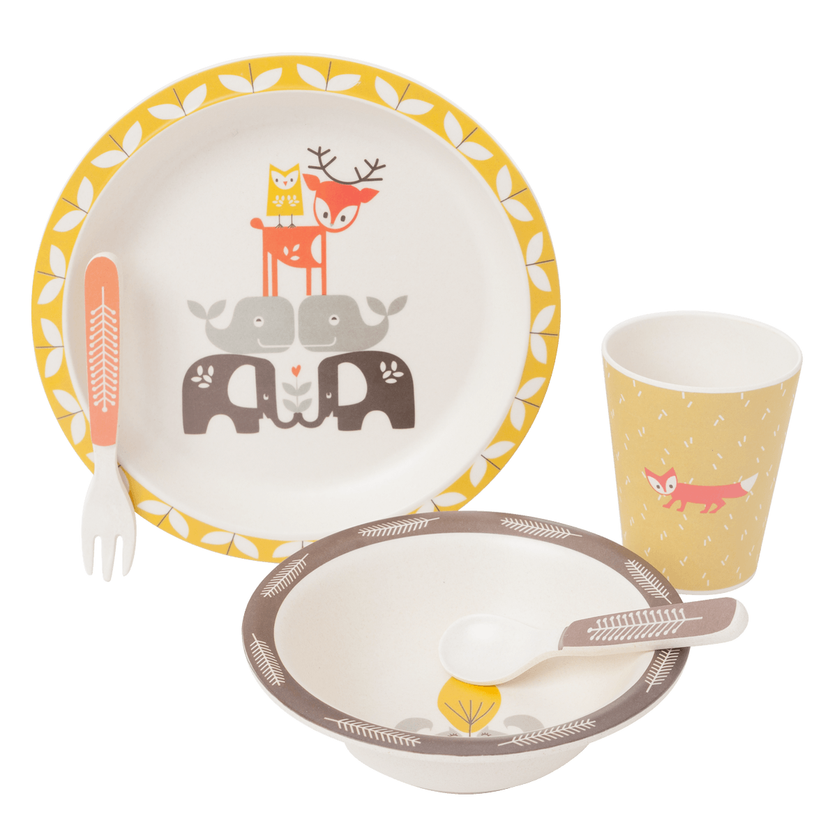 Fresk Dinner Set Bamboo Forest Animals