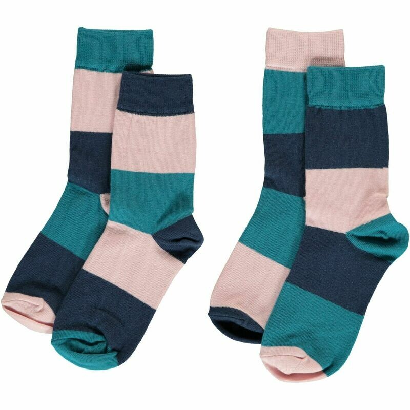 Maxomorra Socks 2-Pack Multi Snow