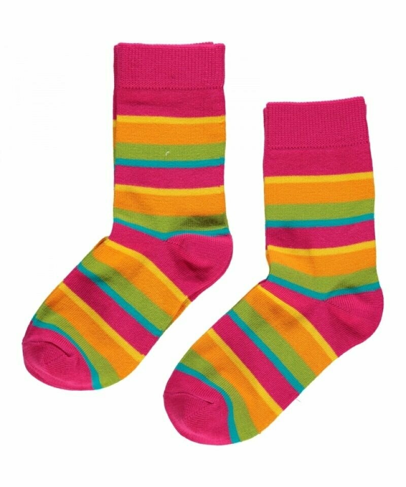 Maxomorra Socks 2 Pack Cerise Mix