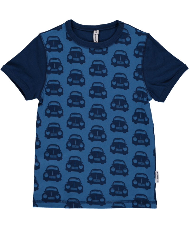 Maxomorra Shirt SS Front Cars Blue *SALE*