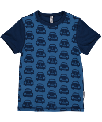 Maxomorra Shirt SS Front Cars Blue