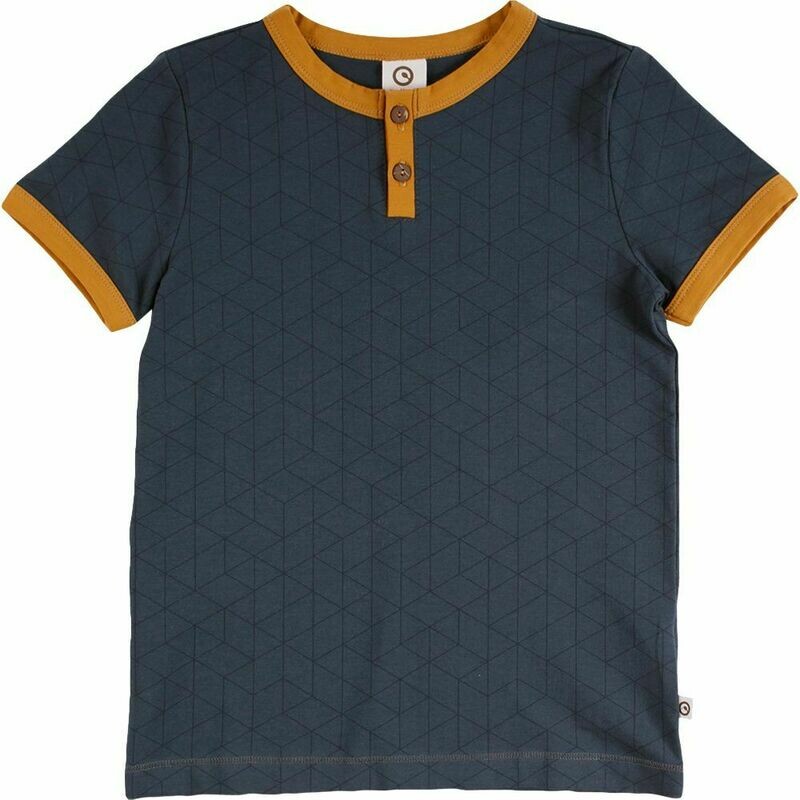 Green Cotton Müsli Shirt  Geometric Granny Midnight