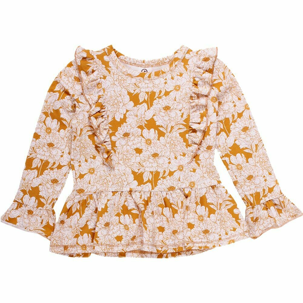 Green Cotton Müsli Shirt LS Floral Frill Wood *AKTION*
