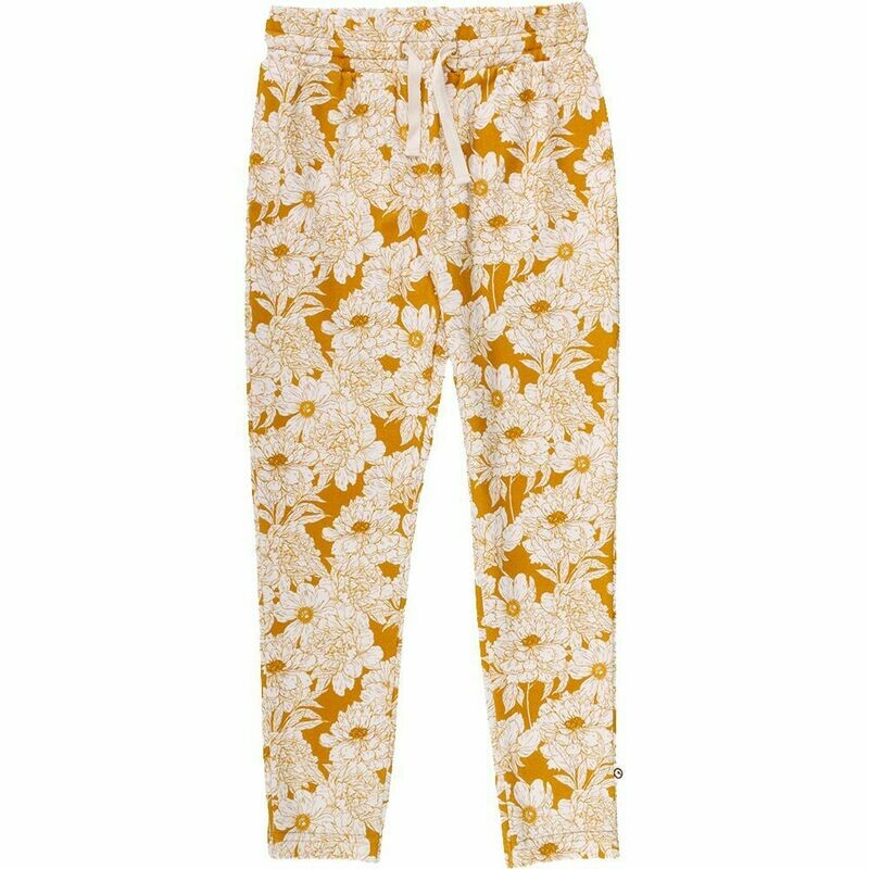 Green Cotton Müsli Pants Floral Wood