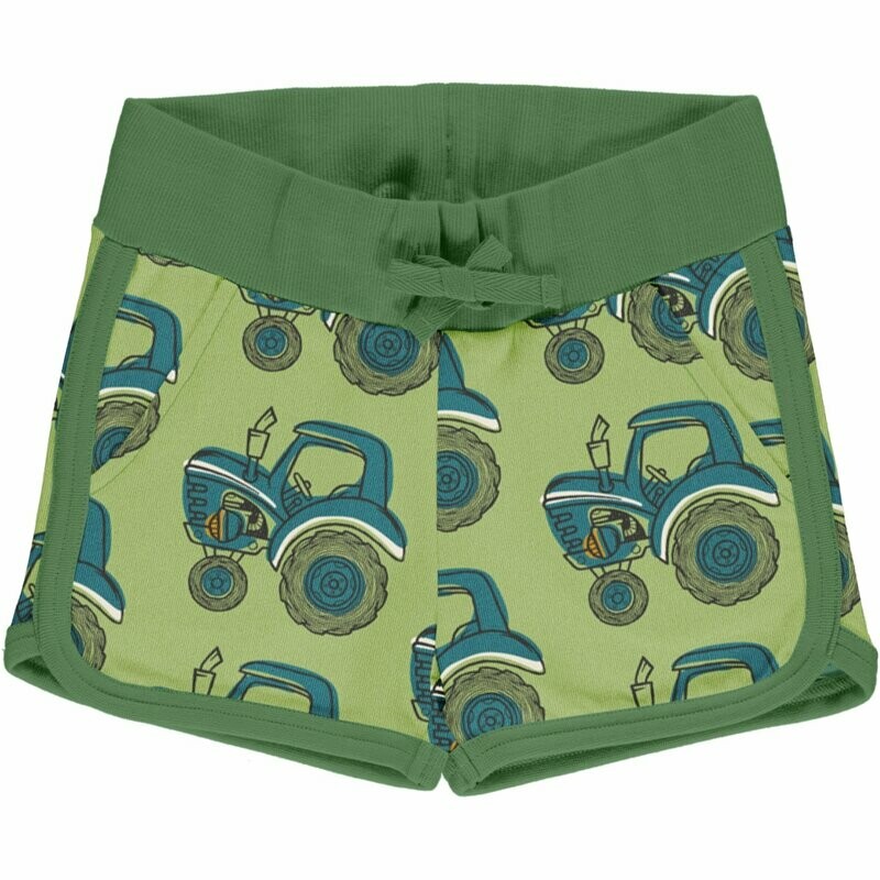 Maxomorra Runner Shorts Sweat Green Tractor