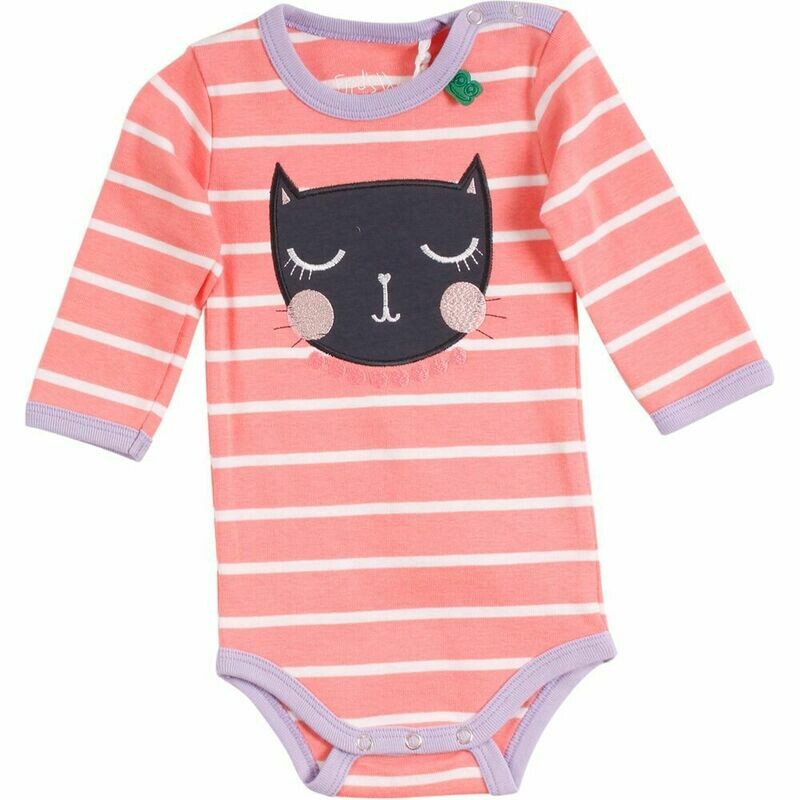 Green Cotton Fred's World LS Body Cats Coral *SALE 50%* Green Cotton Fred's World LS Body Cats Coral *SALE 50%*