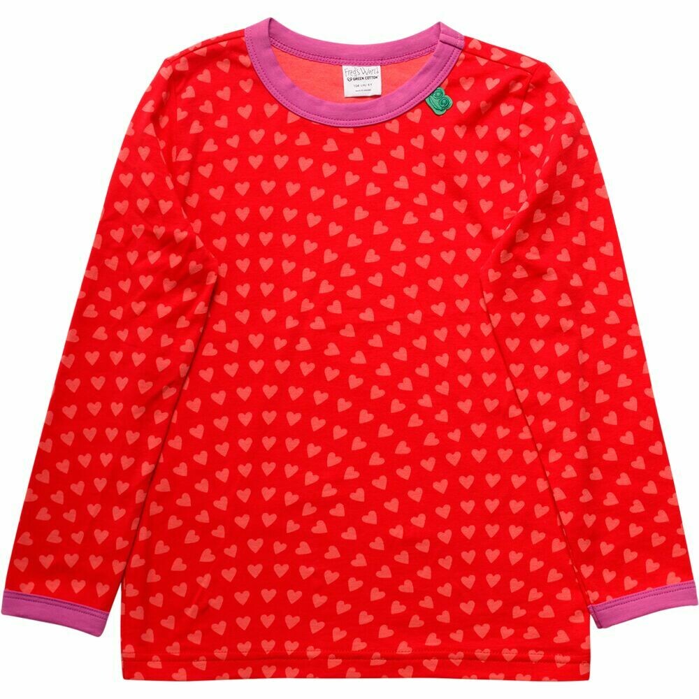 Green Cotton Fred's World Shirt LS Heart