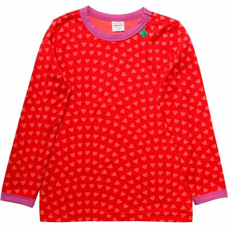 Green Cotton Fred's World Shirt LS Heart