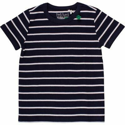 Green Cotton Fred's World Stripe Shirt SS Navy *SALE*