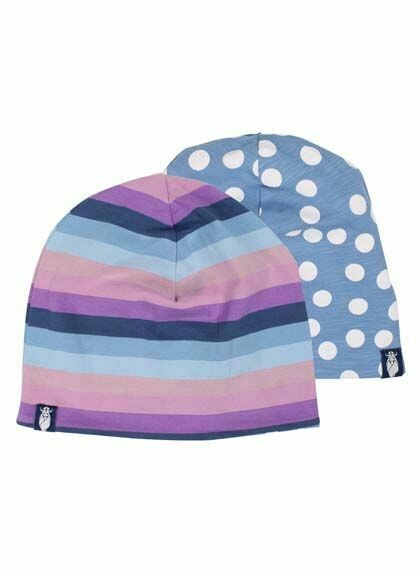 Danefae Organic Wendebeanie Waterblue/Chalk Fairy