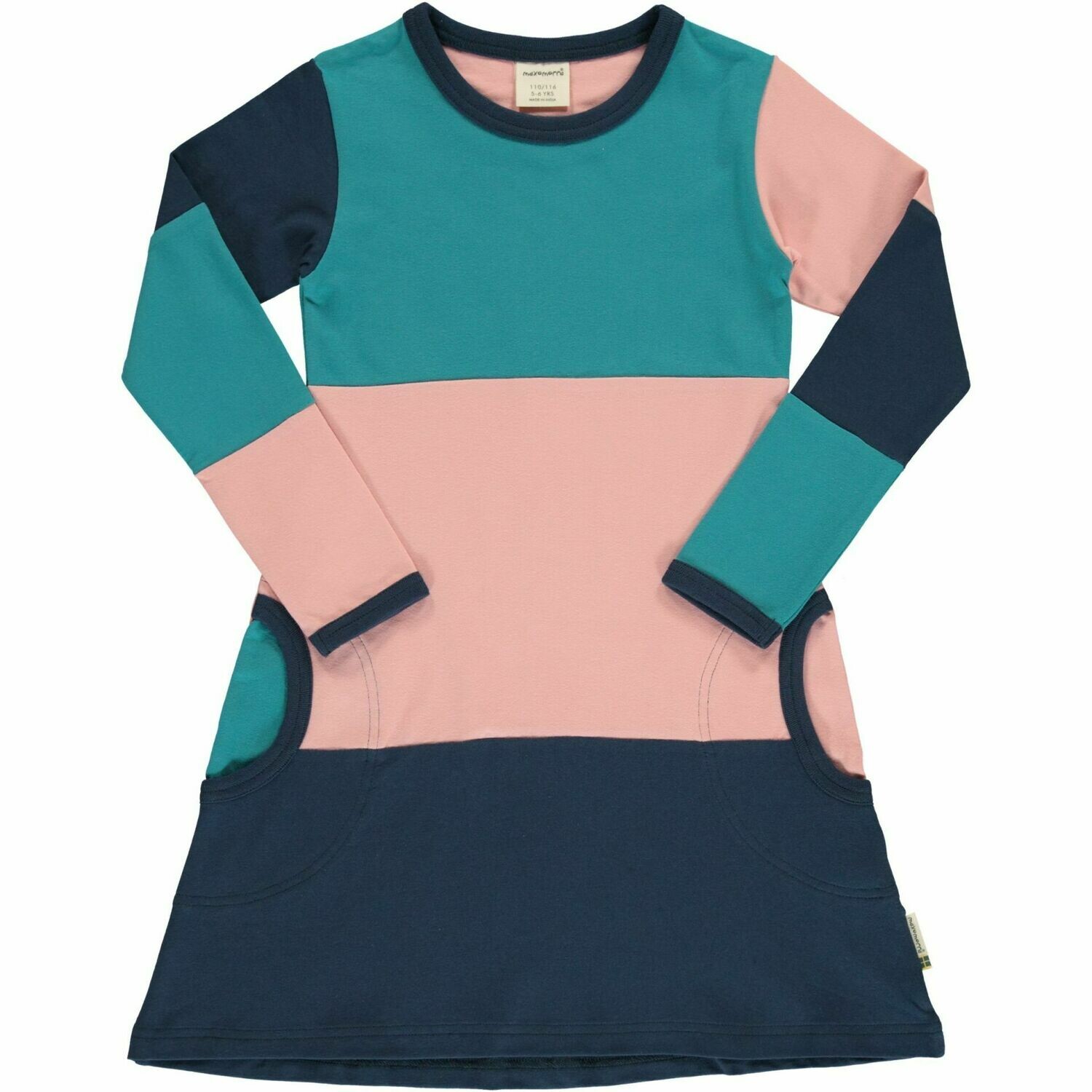 Maxomorra Dress LS Block Multi Color *SALE*