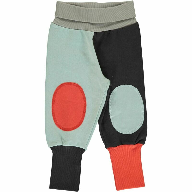 Maxomorra Pants Rib Sweat Block Multi Fun