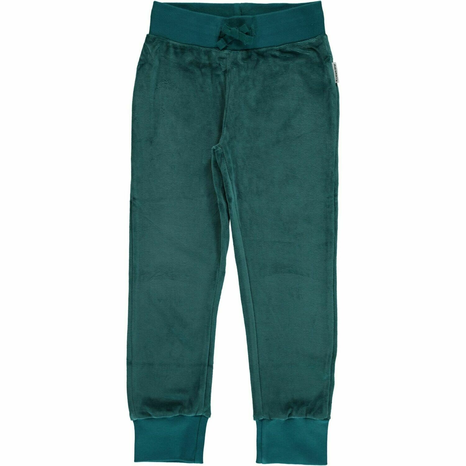 Maxomorra Pants Velour Petrol