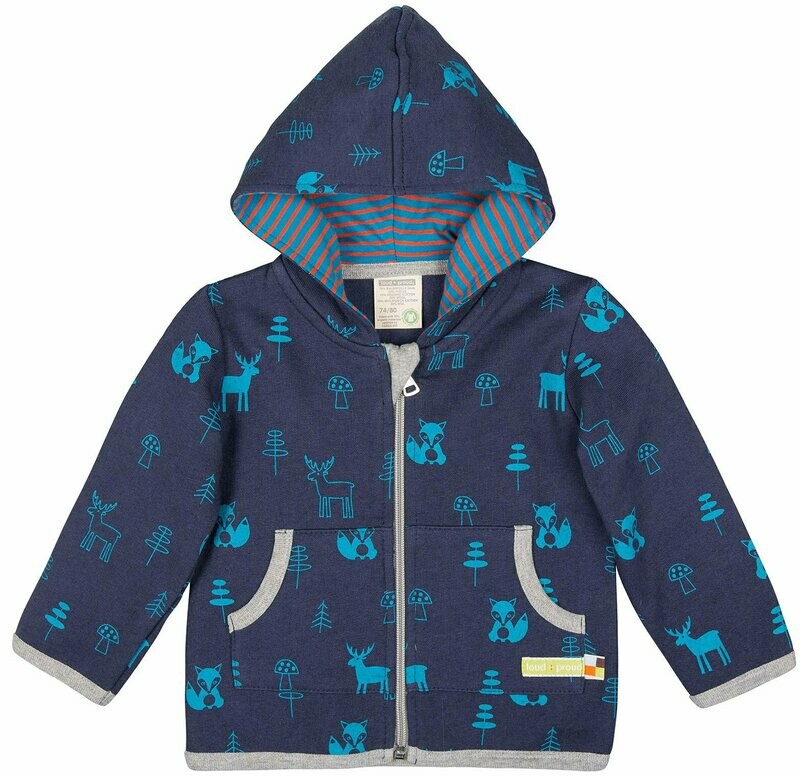 Loud + Proud Jacke Wollanteil, Druck Midnight