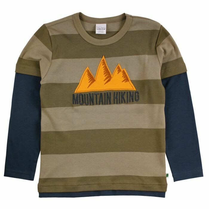 Green Cotton Fred's World Shirt LS Hiking Stripe