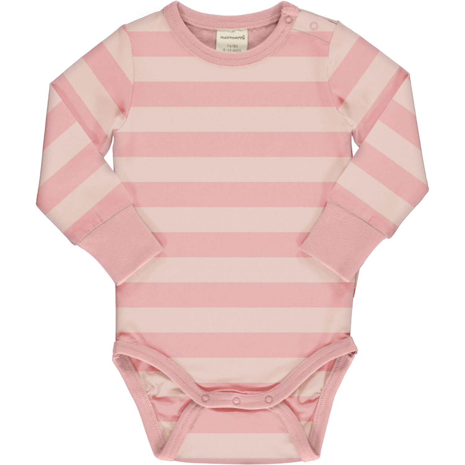 Maxomorra Body LS Stripe Dusty Pink *SALE*